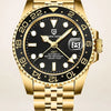 Gold and black Pagani Design GMT watch, one of ten watches picked as gifts for him