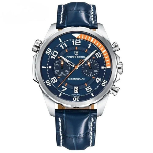 Aero Chronograph Elegant Watch - Blue -Pagani Design