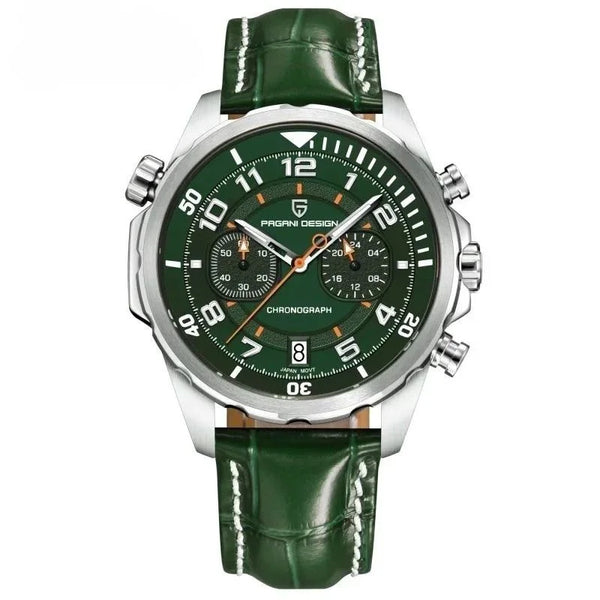 Aero Chronograph Elegant Watch - Green - Pagani Design