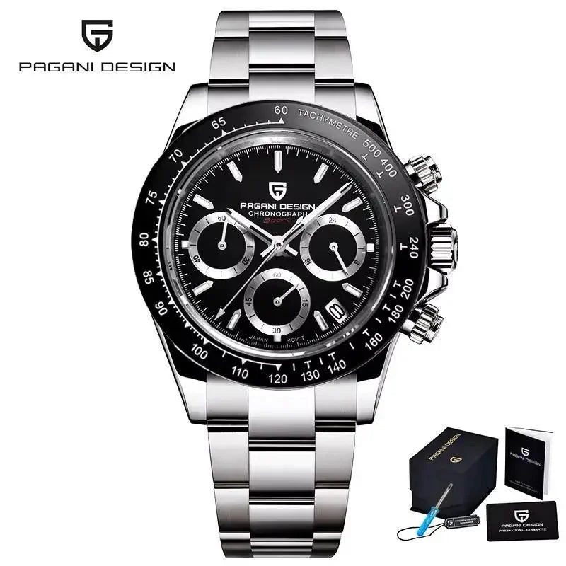 Silver Black Watch Pagani Design