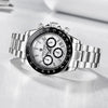 White-dial Apex Chronograph by Pagani Design angled on a white surface