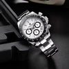 White-dial Apex Chronograph by Pagani Design at an angle against a dark background