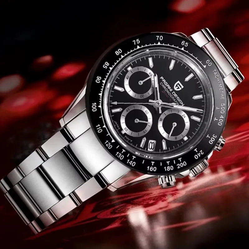 Silver Black Watch 