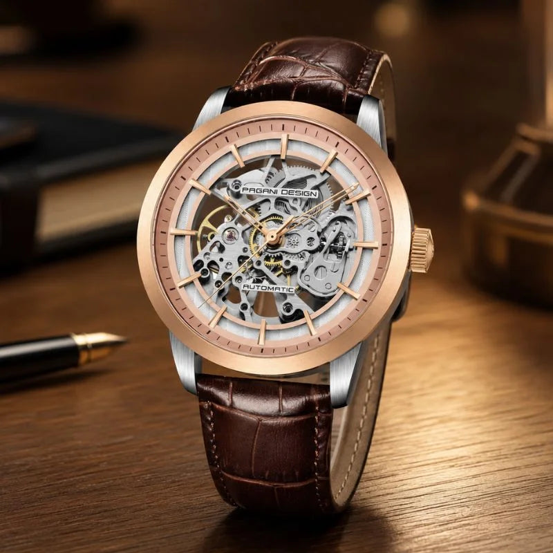 Rose Gold Watch Pagani Design 06