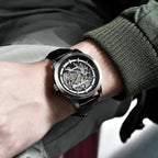 Wearing Silver Black Watch 