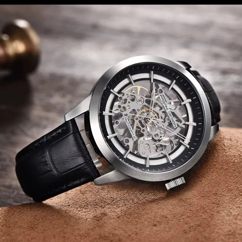 Silver Black Watch Pagani Design 