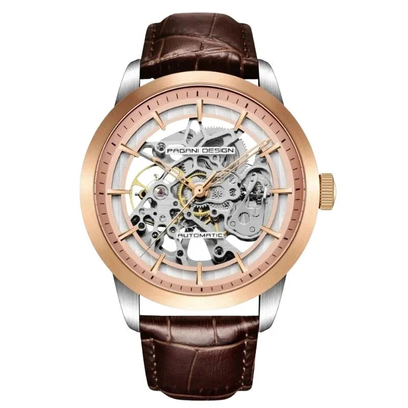 Artisan Open Dial Elegant Watch - Rose Gold - Pagani Design