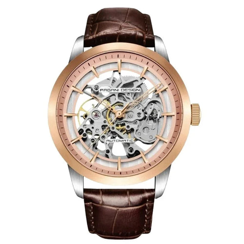Artisan Open Dial Elegant Watch - Rose Gold - Pagani Design