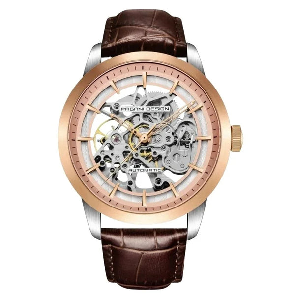 Artisan Open Dial Elegant Watch - Rose Gold - Pagani Design