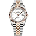 Aurelia Men's Watches Silver Gold Luxury  – Enamel White - Pagani Design