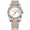 Aurelia Men's Watches Silver Gold Luxury  – Enamel White - Pagani Design