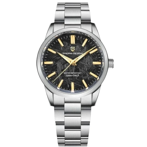 Aurum Frost Luxury Watch - Silver Black - Pagani Design