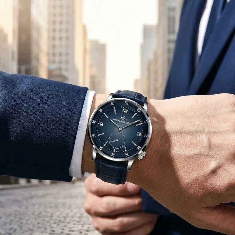 Wearing All Blue Silver Watch