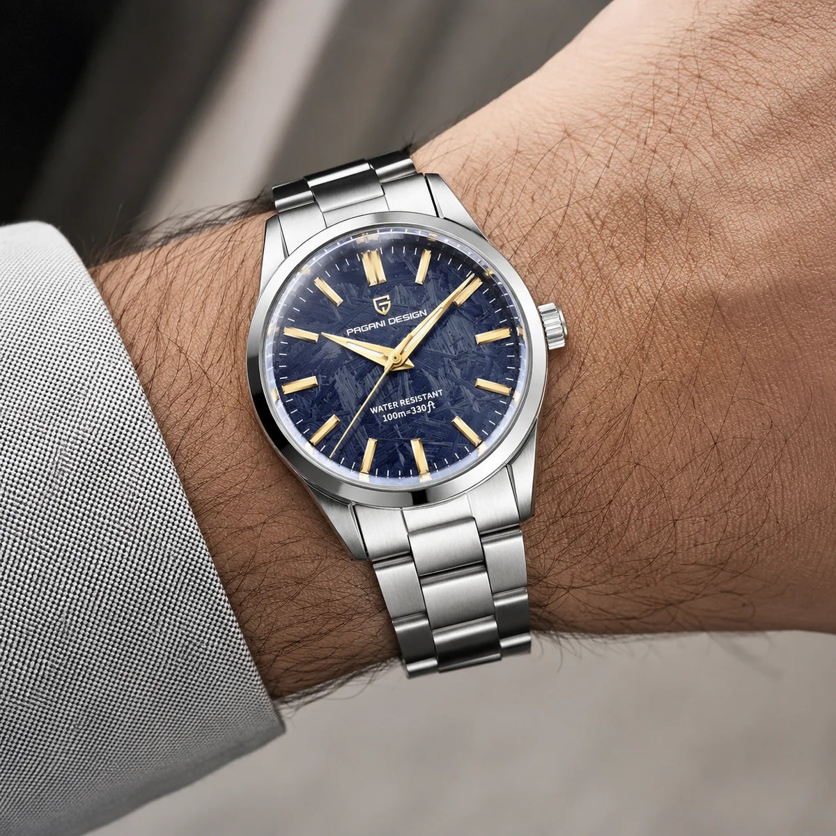 Aurum Frost Luxury Watch - Silver Blue - 