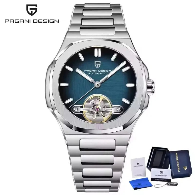 SIlver Blue Watch Pagani Design 01