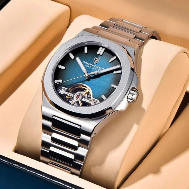 SIlver Blue Watch Pagani Design