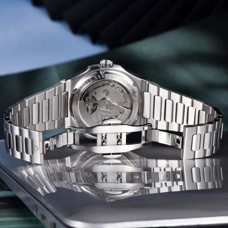 Back Off SIlver Blue Watch