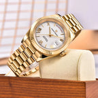 Gold and White Watch 07