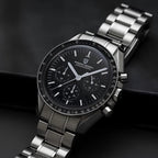 Silver and Black Watch