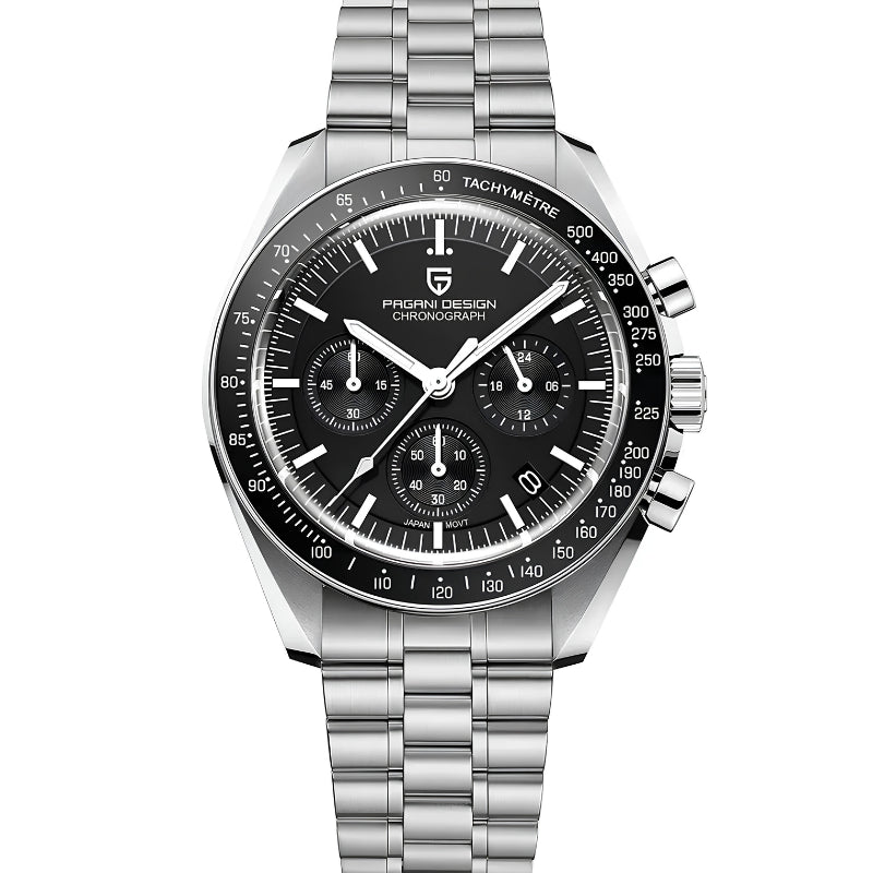 Pagani Design Silver Black Watch