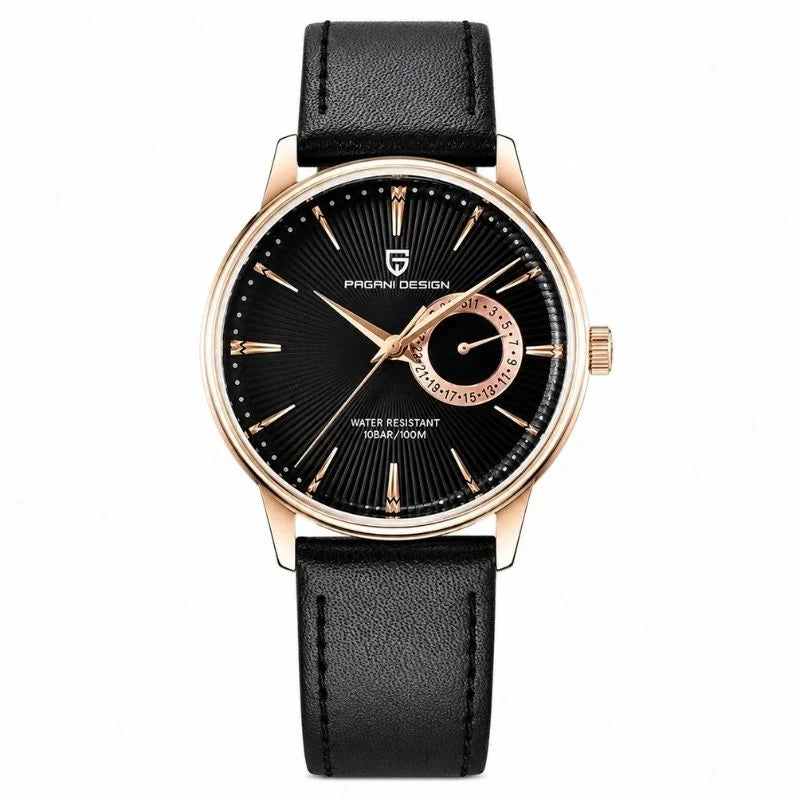 Midnight Elegant Watch - Silver Black - Pagani Design