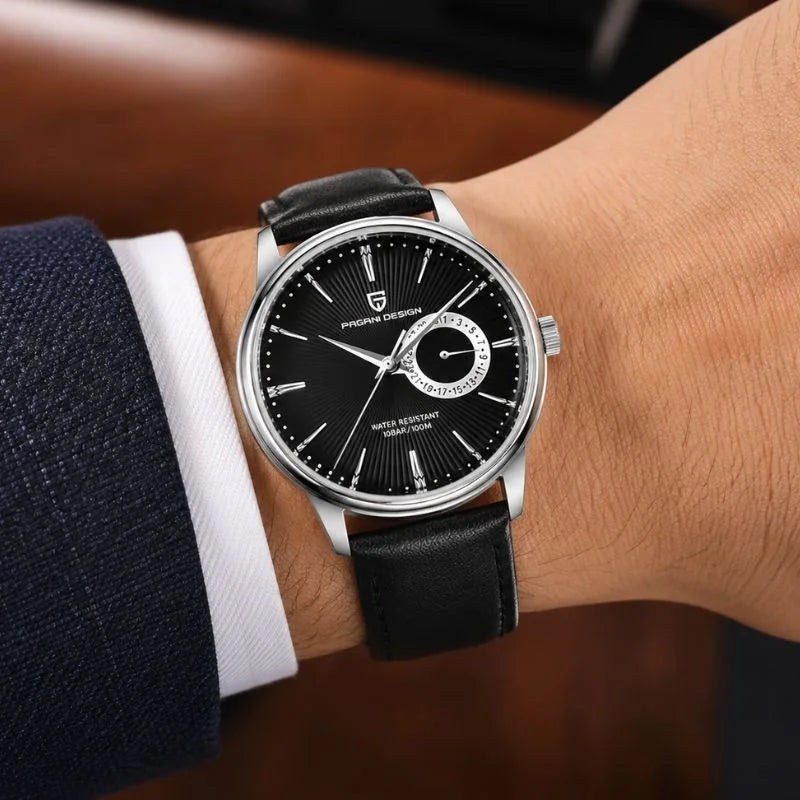 Midnight Elegant Watch Silver Black 06