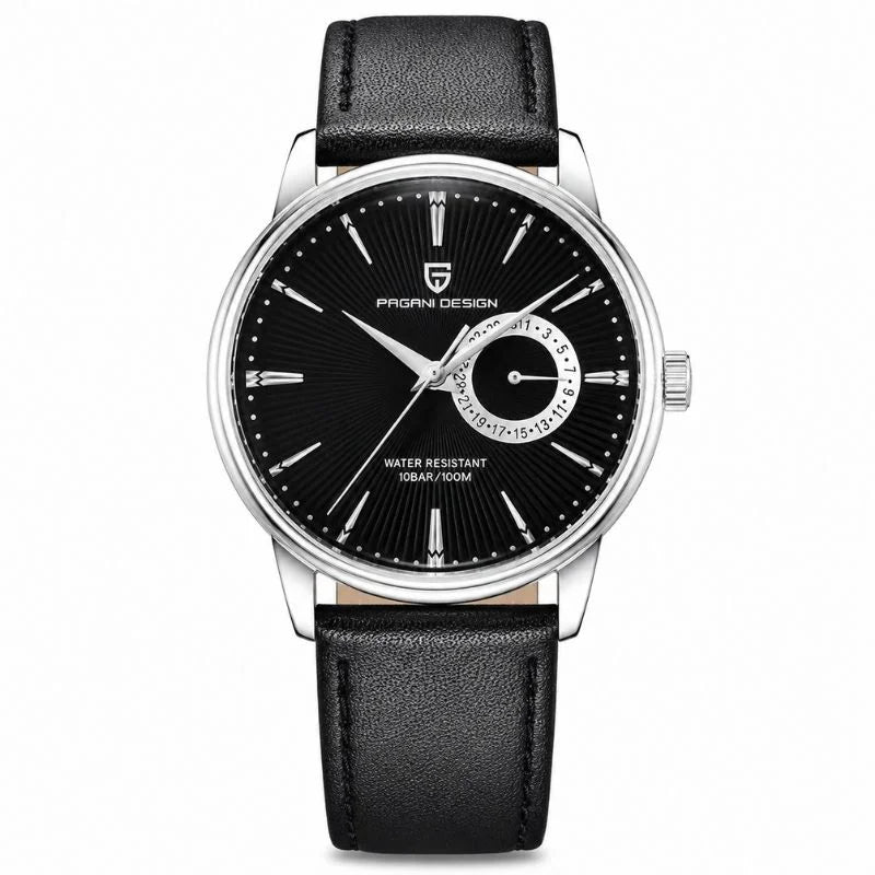 Midnight Elegant Watch - Silver Black - Pagani Design