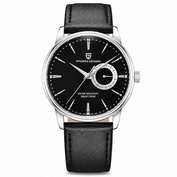 Midnight Elegant Watch - Silver Black - Pagani Design