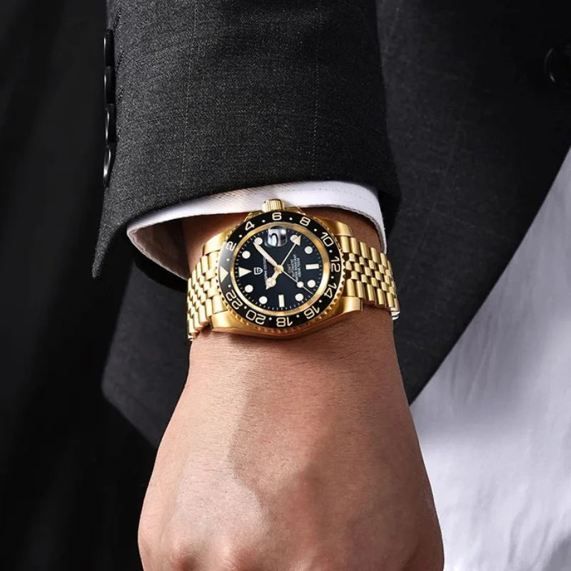 Wearing All Gold Black Watch