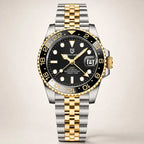 Regal GMT automatic watch by Pagani Design in two-tone gold and steel with black dial