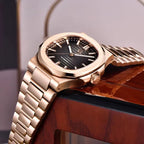 Rose Gold Black Watch Pagani Design 00