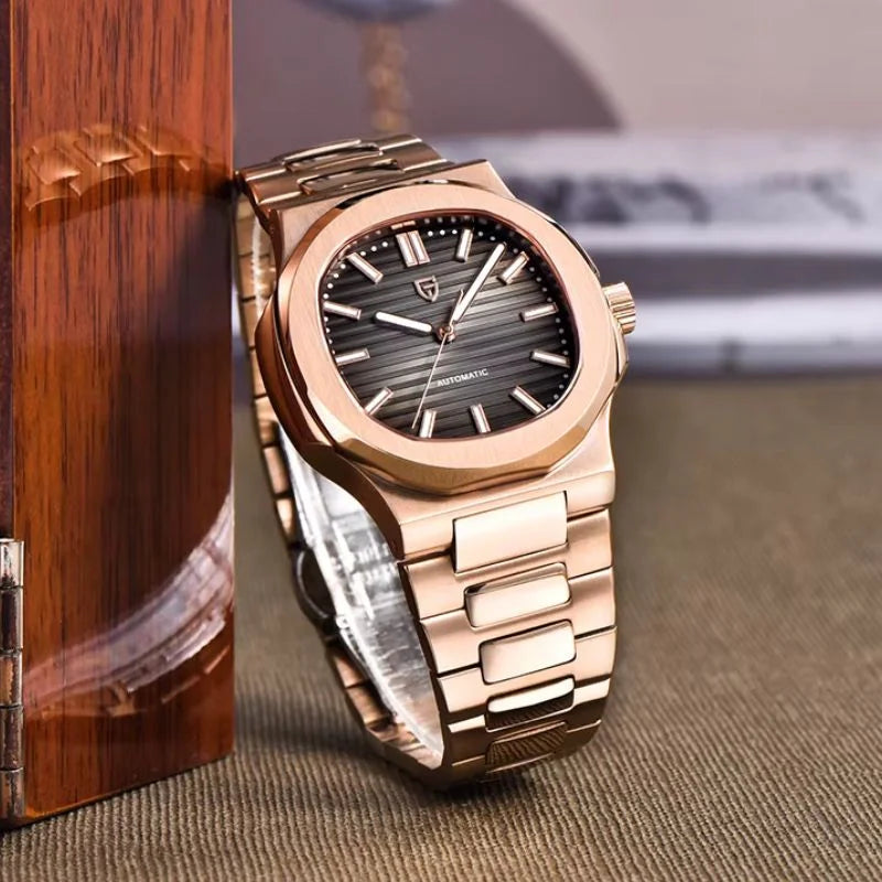 Rose Gold Black Watch