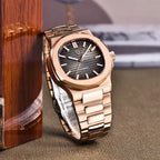 Rose Gold Black Watch