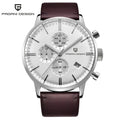 Silver White Brown Watch Pagani Design 