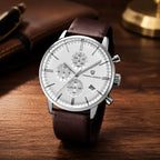 Royal Chrono Silver White Brown 04
