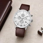 Royal Chrono Silver White Brown 07