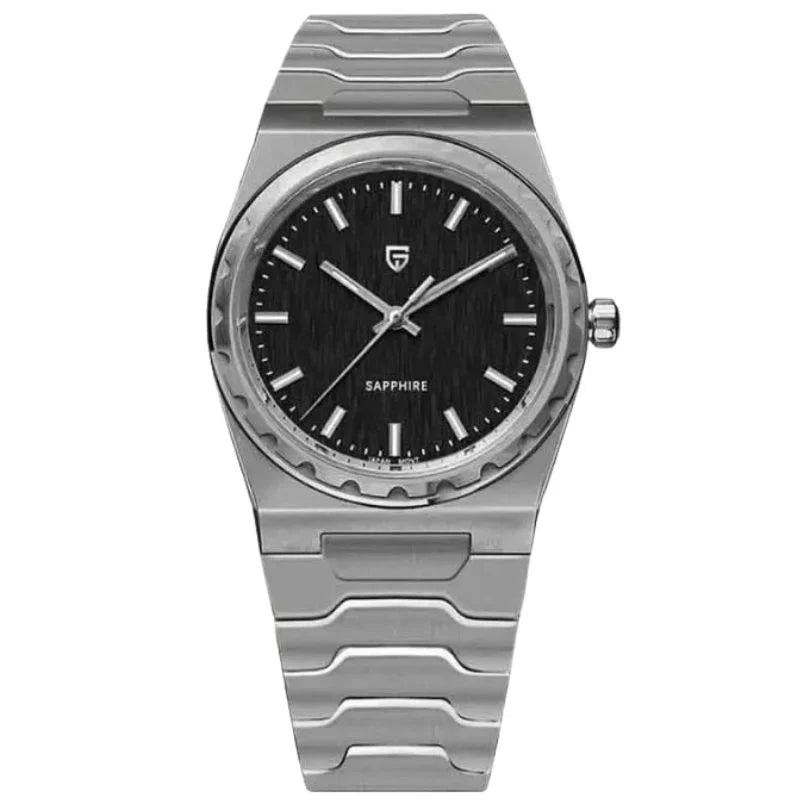 Royal Slim Sapphire Watch - Silver Black - Pagani Design