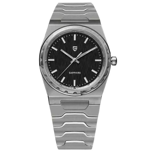 Royal Slim Sapphire Watch - Silver Black - Pagani Design