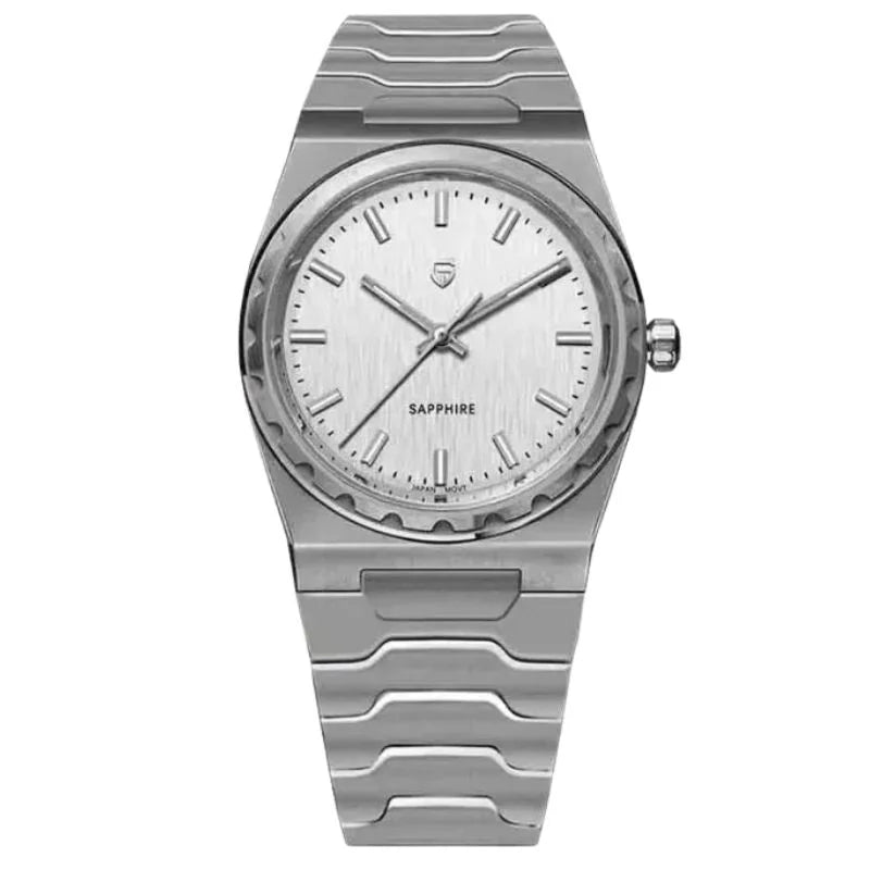 Royal Slim Sapphire Watch - Silver White - Pagani Design