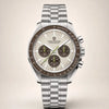 Saturn chronograph by Pagani Design, cream dial with brown tachymetre bezel and steel bracelet