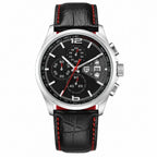 Silver Compass Watch - Black Red - Pagani Design