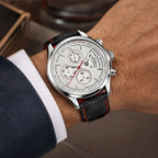Wearing White Red Watch