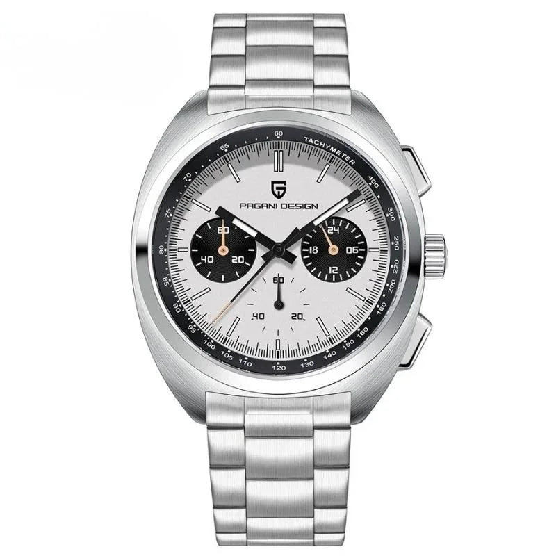 Sterling Chrono Elegant Watch - Silver White - Pagani Design