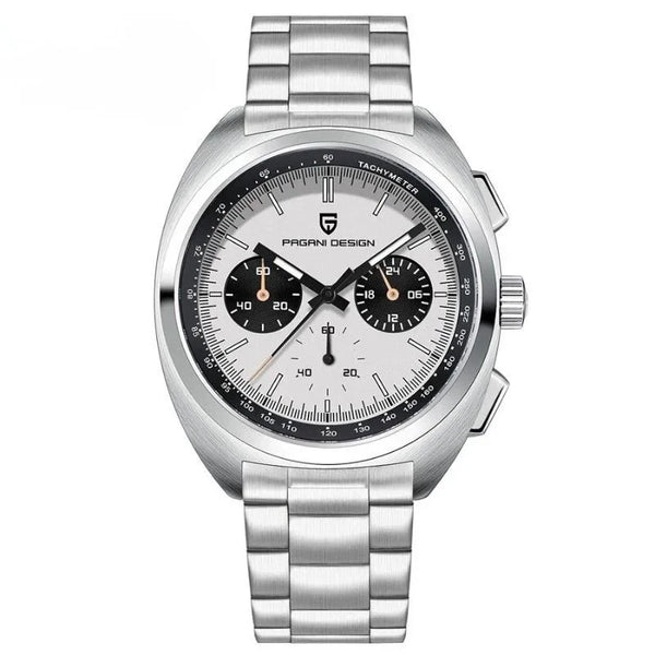 Sterling Chrono Elegant Watch - Silver White - Pagani Design