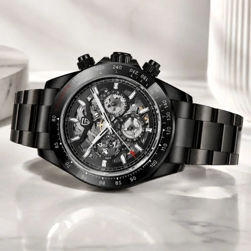 urban motion all black watch pagani design