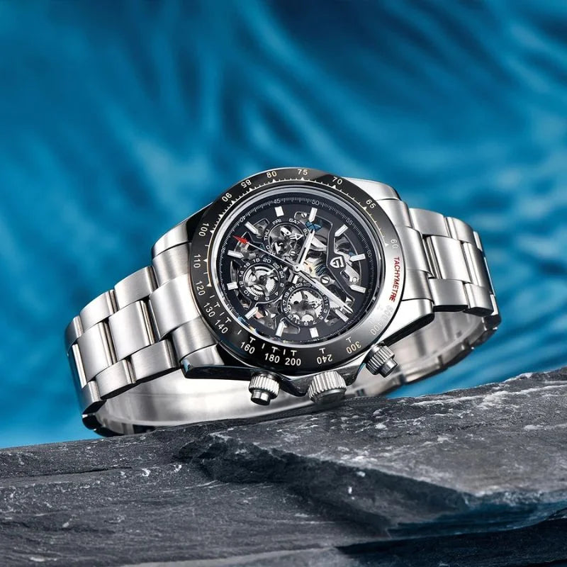 Silver Black Watch Pagani Design 
