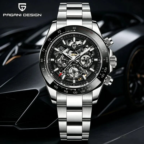 Steel Urban Motion by Pagani Design photographed in front of a sports car