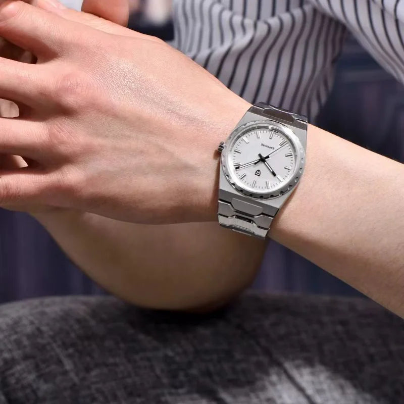 Silver White Watch