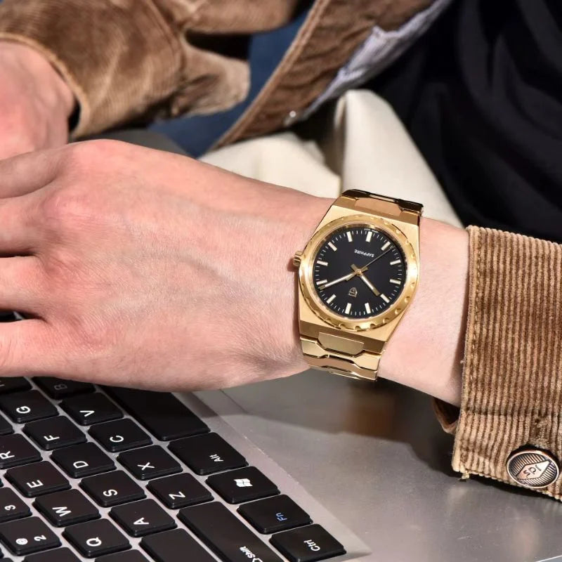Gold and Black Watch